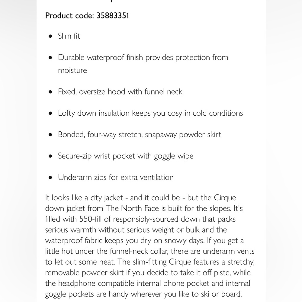 The North Face Cirque Down Jacket - Picture 5 of 13